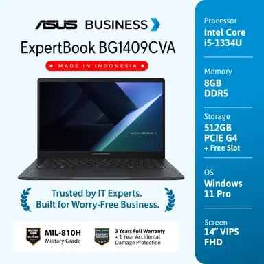 ASUS EXPERTBOOK BG1409CVA i5/8GB DDR5/512GB SSD/Win Pro