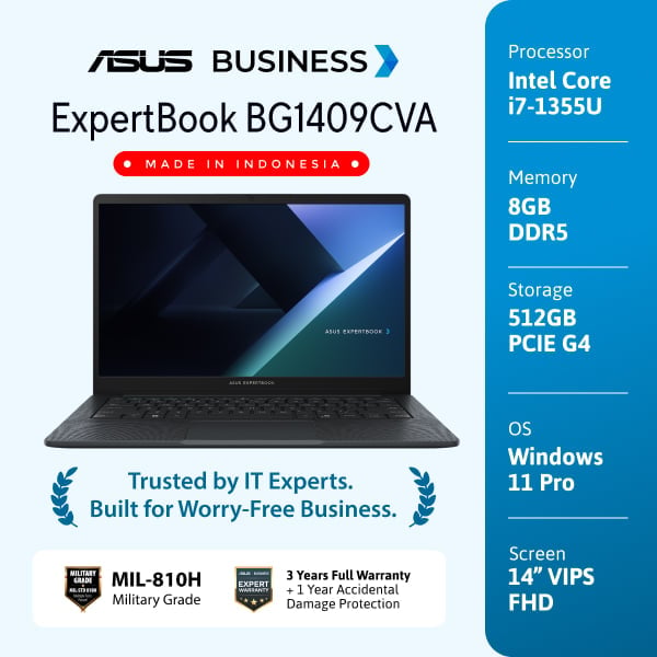 ASUS EXPERTBOOK BG1409CVA i7-1355U/8GB DDR5/512GB SSD/Win Pro