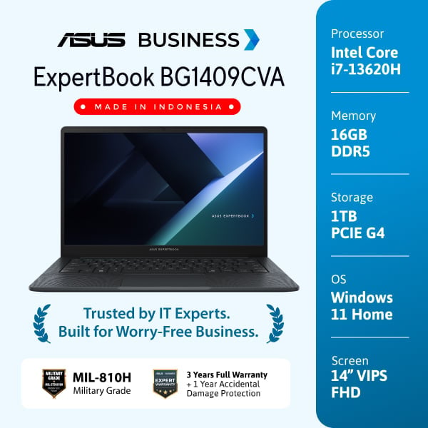 ASUS EXPERTBOOK BG1409CVA Intel i7-13620H/16GB DDR5/1TB SSD/Win Home