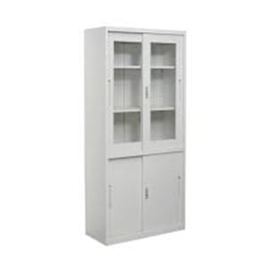 Informa Gavin Kabinet Kantor 4 Pintu Geser Metal Half - Putih