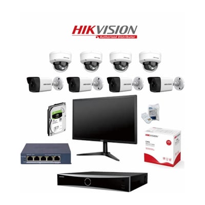 PAKET CCTV 8 CAMERA IP HIKVISION