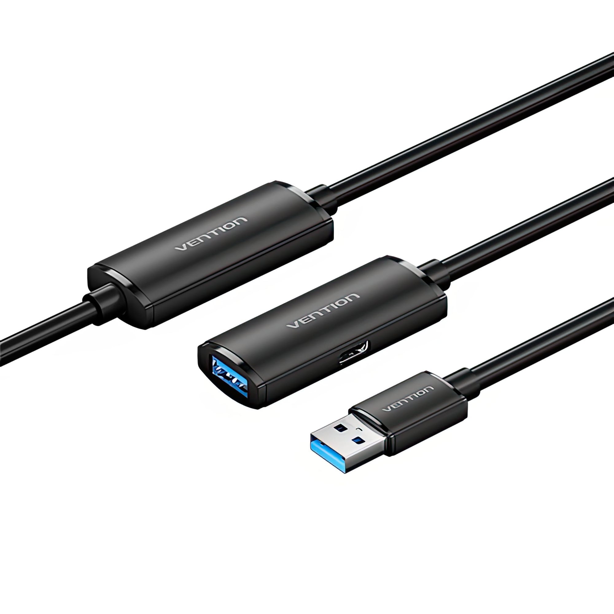 Vention USB 3.0 Type-A Male to Type-A Female Active Extension Cable 10M Black